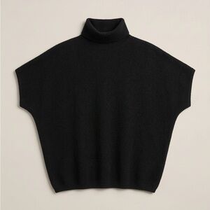 Tahari Black Turtleneck Poncho Sweater